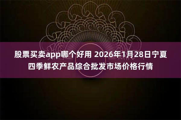 股票买卖app哪个好用 2026年1月28日宁夏四季鲜农产品综合批发市场价格行情