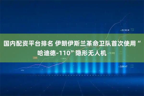 国内配资平台排名 伊朗伊斯兰革命卫队首次使用“哈迪德-110”隐形无人机